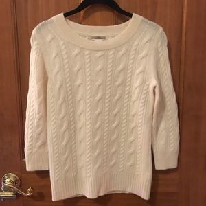 NWOT JCrew Women’s 100% Cashmere Cableknit Sweater